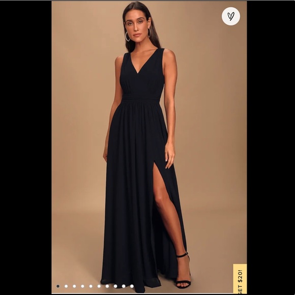 Lulus Thoughts of Hue Maxi Dress Black Size XL BRAND NEW WITH TAGS NEVER WORN! - Picture 2 of 8